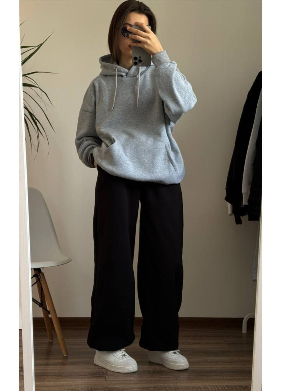 Костюм (худі + прямі штани з затяжками) — теплий, стильний та базовий (заміри в описі) DK/DL Мода без кордонів (369573761)
