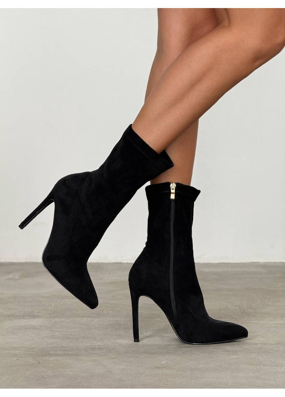 Чорні демісезонна стильні жіночі ботильйони No Brand