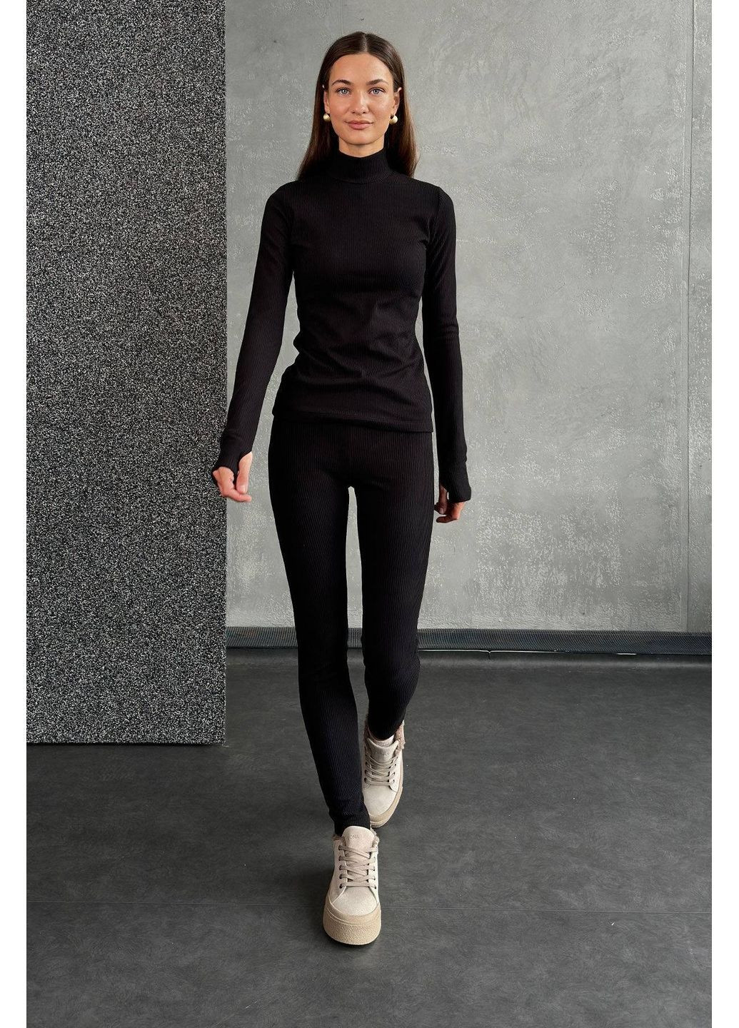 Теплий костюм (гольф, легінси), колір Чорний Nenka (367831823)