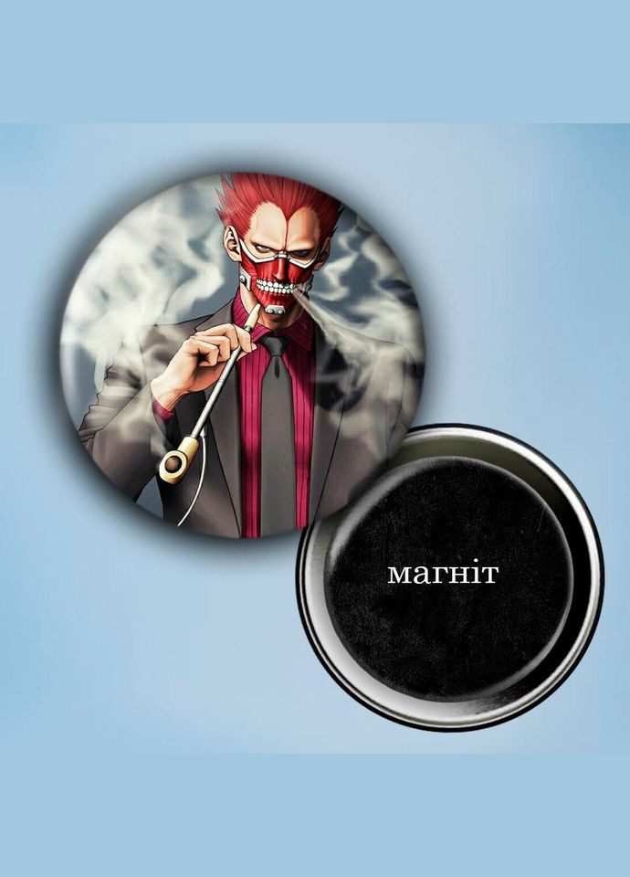 Фотомагніт (магніт на холодильник) Аніме Дорохедоро #0009 56 мм чорний No Brand (309159041)