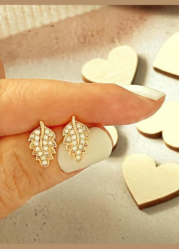 Позолочені Сережки-гвоздики. Позолота No Brand (345741989)