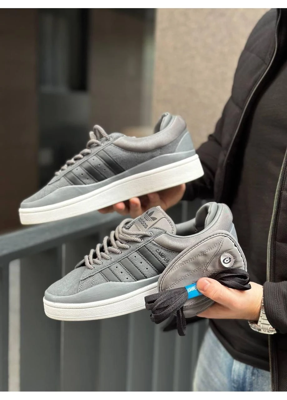Сірі літні кросівки adidas campus bunny gray адідас кампус сірі No Brand