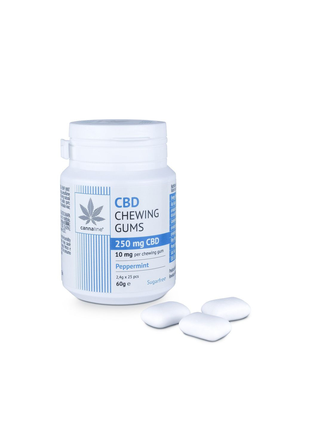 Жуйки м'ятні 250 мг CBD CannaLine No Brand (317845154)