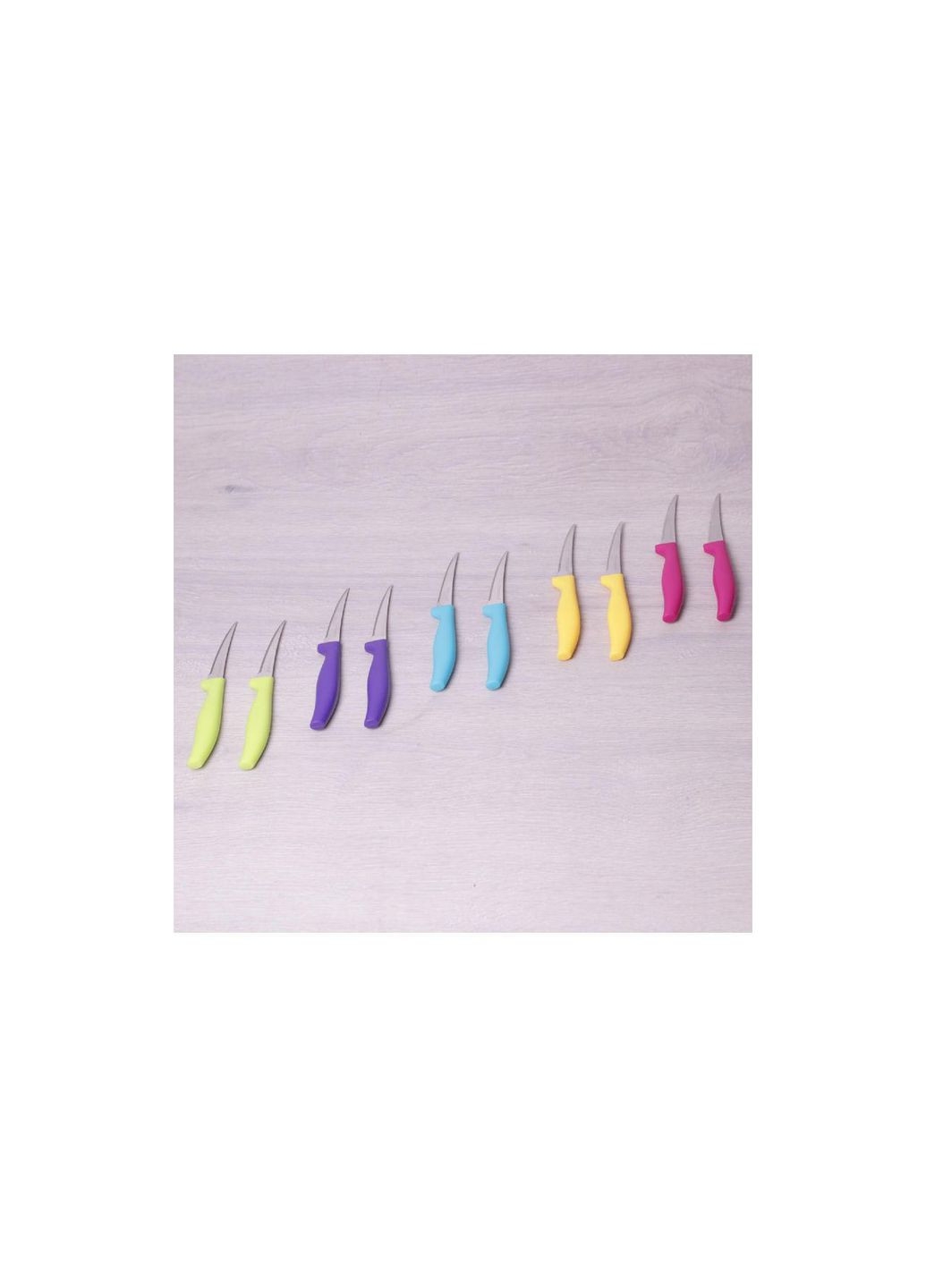 Набір кухонних ножів універсальних з неіржавкої сталі 190 мм (2 шт.) Kamille комбінований,