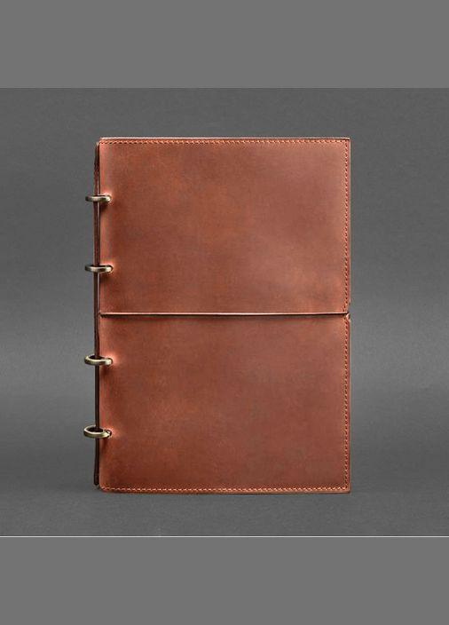 Шкіряний блокнот на кільцях (софт-бук А4, А5) 9.0 в м'якій світло-коричневій обкладинці (A-027478) BlankNote (328961443)