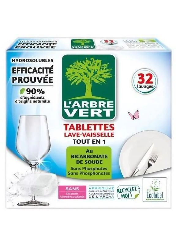 Таблетки для мытья посуды, 32 шт. L'arbre Vert (333654551)