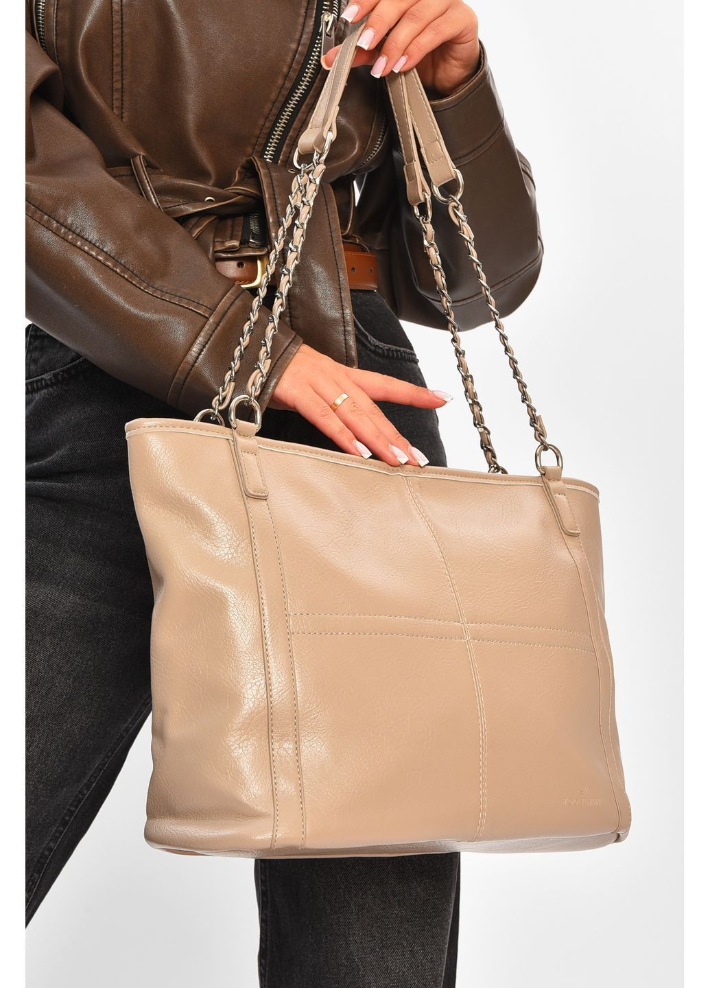 Сумка женская экокожа серого цвета Let's Shop (362152537)