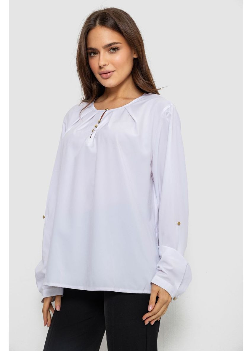 Біла блуза однотонна Ager 230R1122-6