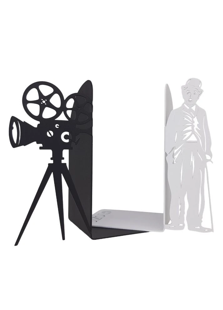 Упоры для книг Chaplin 30x20 см 2 шт Черно-белый (G-025) Glozis (387586733)