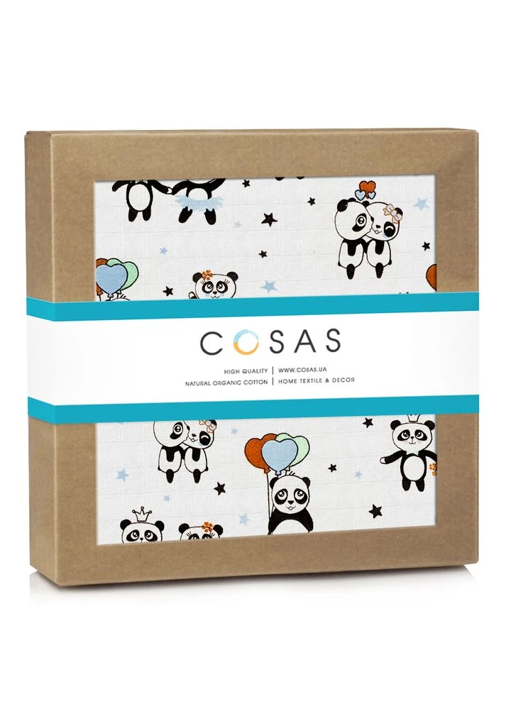 Муслиновые пеленки 110x150 BLUE PANDA (4822052435397) Cosas (393213413)