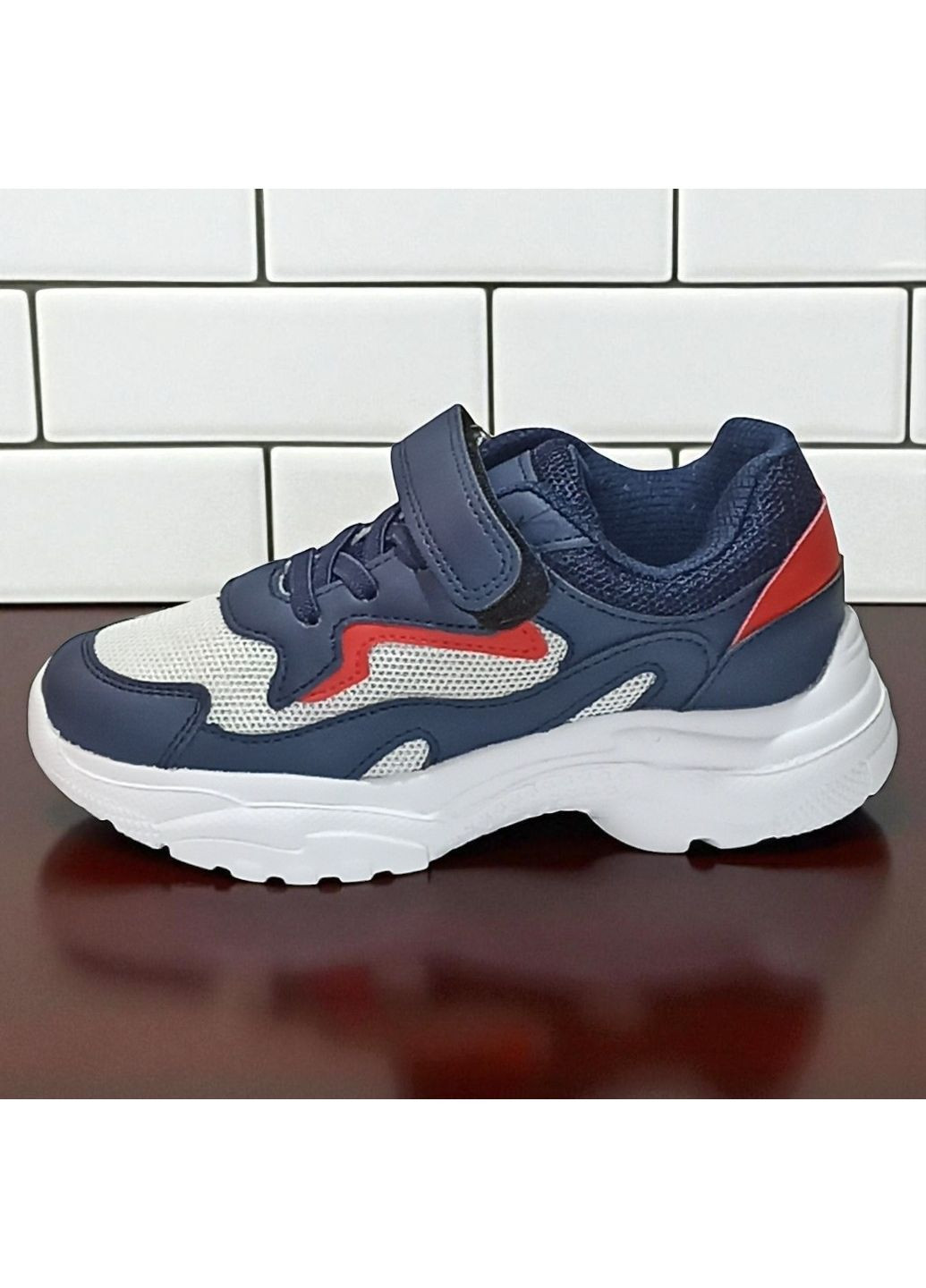 Синие демисезонные ортопедические кроссовки на липучках для мальчика Tom.M