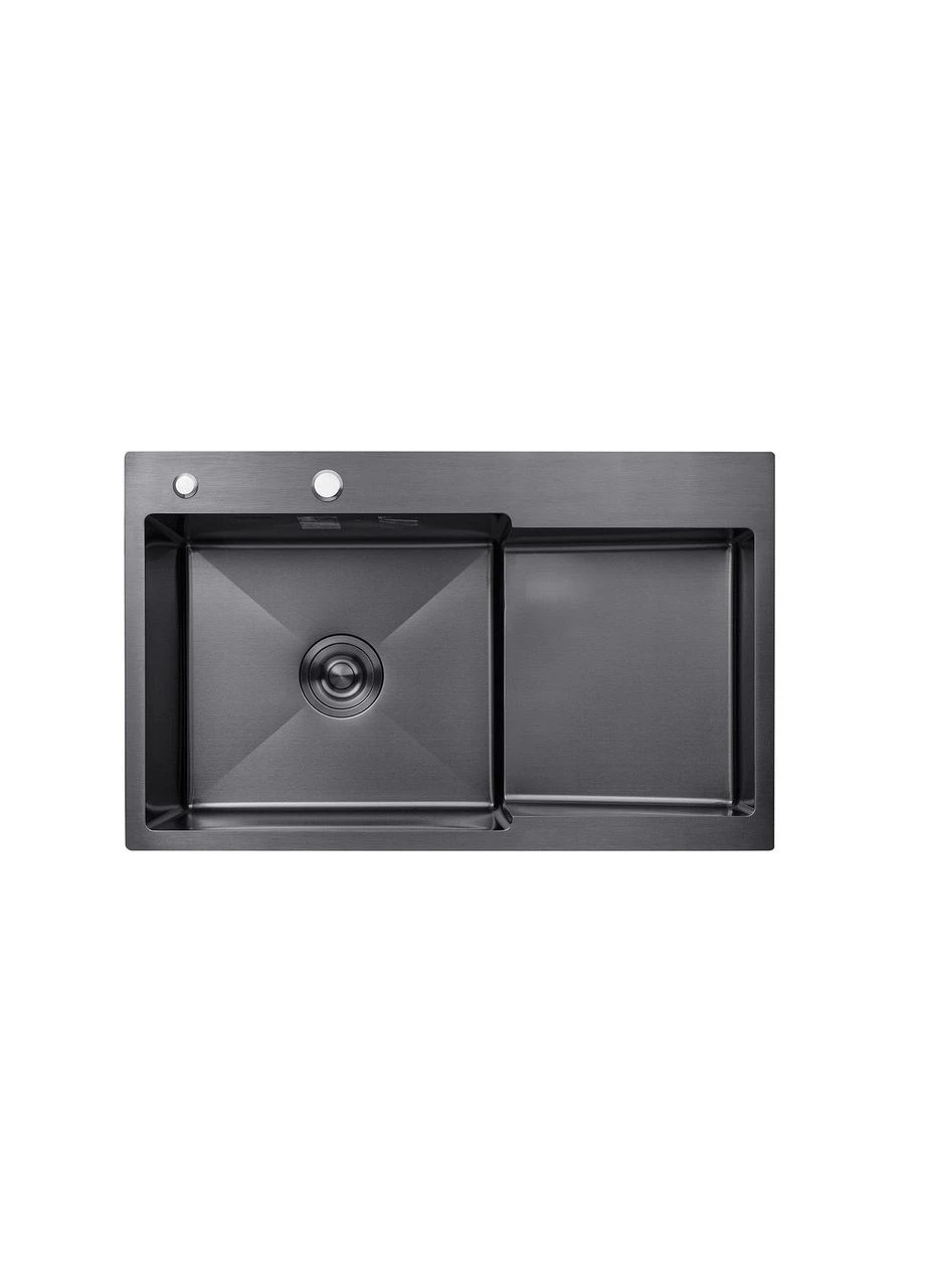 Кухонна мійка KRP Schwarze — 7848LHM PVD (3.0/1.0 мм) Kroner (392430863)
