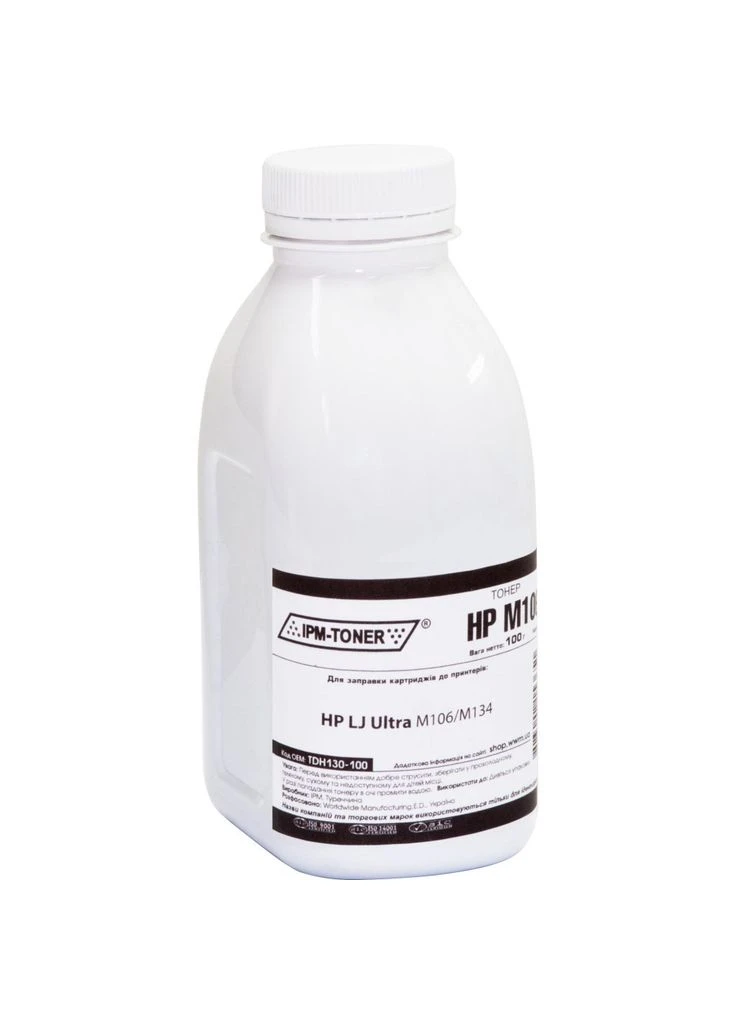 Тонер HP LJ Ultra M106/M134, 100г Black (TDH130-100) IPM (400046291)