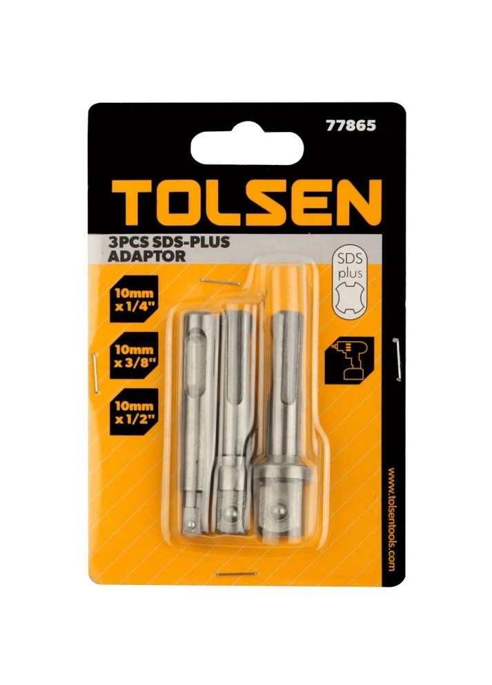 Набор адаптеров SDS PLUS 1/2"/3/8"/1/4" 3 шт. (77865) Tolsen (323043244)