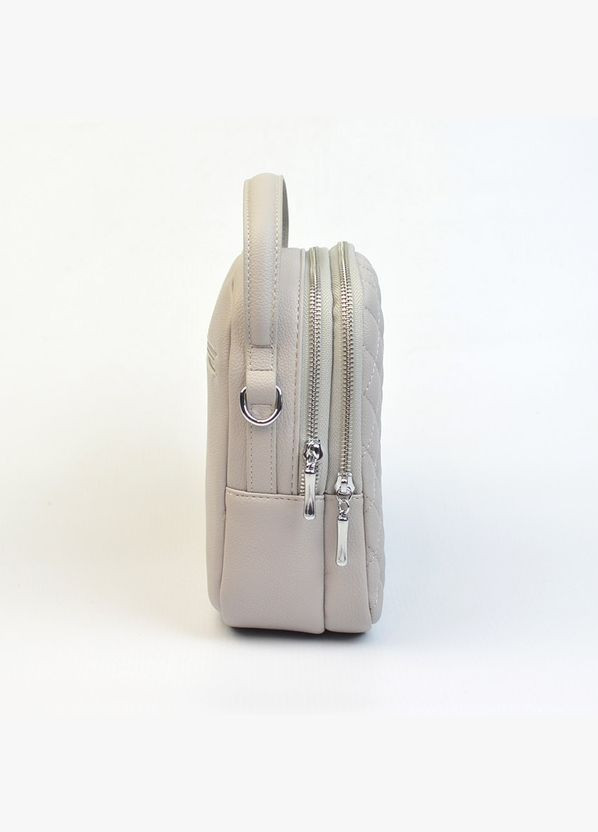 Сіра маленька жіноча вертикальна стьобана міні сумка крос боді для телефону Alex&Mia (338182408)