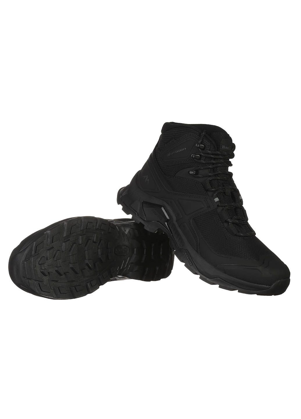 Черные зимние мужские кроссовки с текстиля повседневные Baas