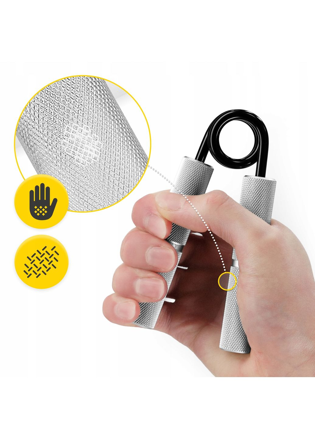 Эспандер кистевой 45 кг металлический Silver () 4FIZJO P-5907739313386 (360544225)