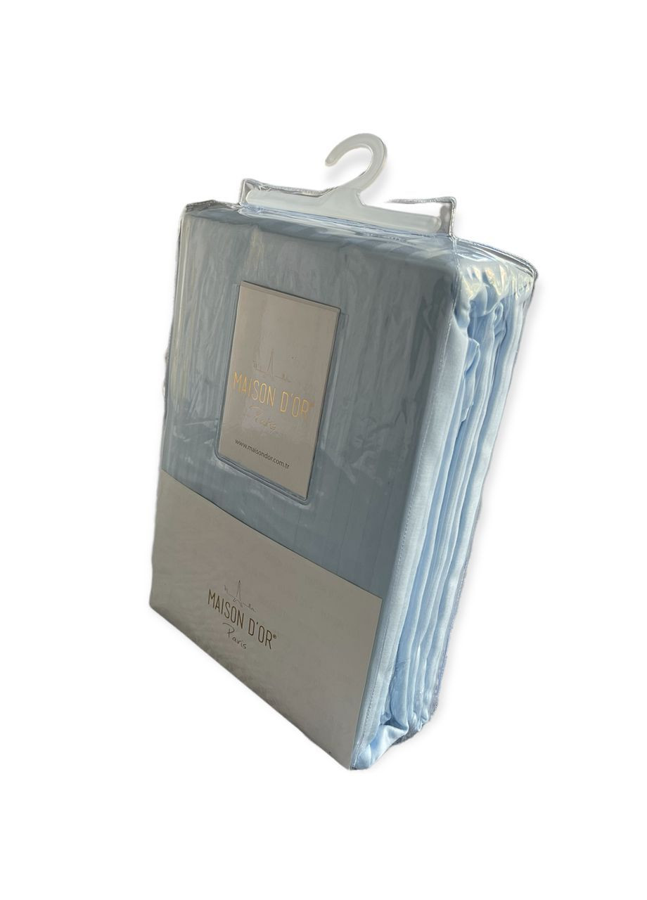 Простынь сатиновая blue 240x260 +наволочки 2-50x70 Maison D'or (365963447)