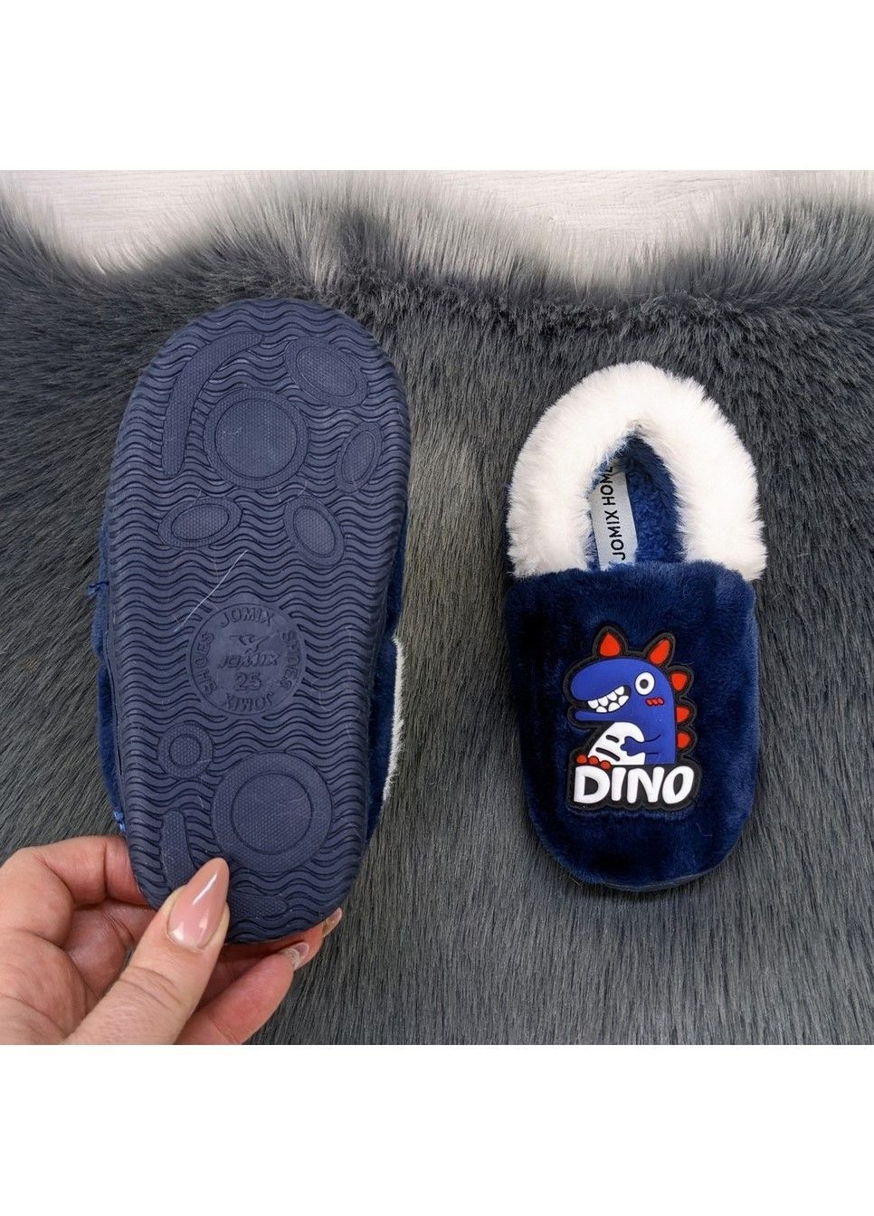Синие тапочки детские теплые Jomix
