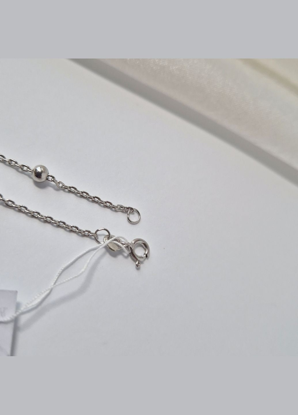 Серебряная цепочка колье с шариками см серебро 925 пробы Родированное 4.99г акш50р No Brand (340108450)