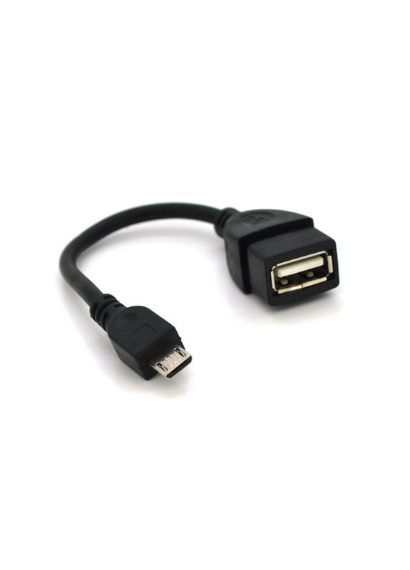Кабель перехідник OTG USB 2.0 AF — MicroUSB 10 см юсб мама No Brand (279825748)