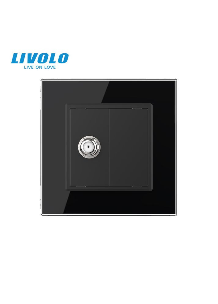 Розетка супутникова SAT чорний скло (VL-C7FCSL-1BP) Livolo (370972020)