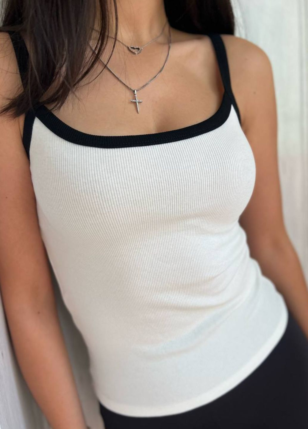 Топ комбинированный на тонких бретельках Tik-Tak (325401559)
