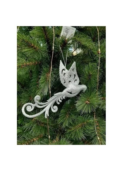 Елочная игрушка Птичка серебряная 9 х 2 х 16 см (8718861799439) House Of Seasons Пташка срібна 9 х 2 х 16 см (367830098)