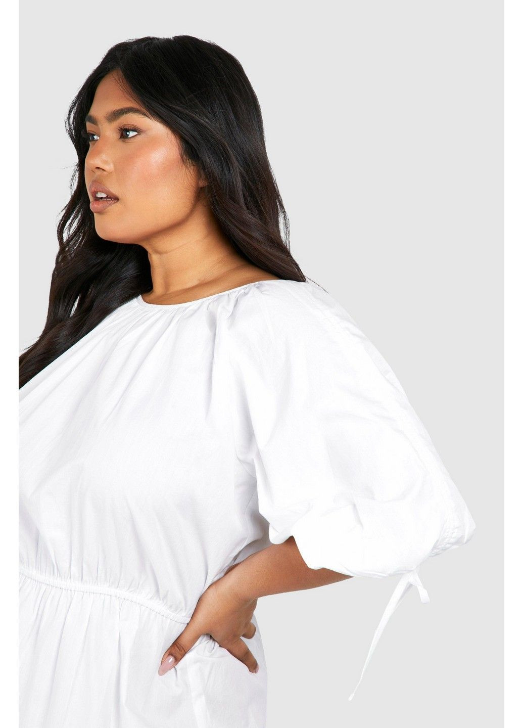 Білий кежуал сукня Boohoo однотонна