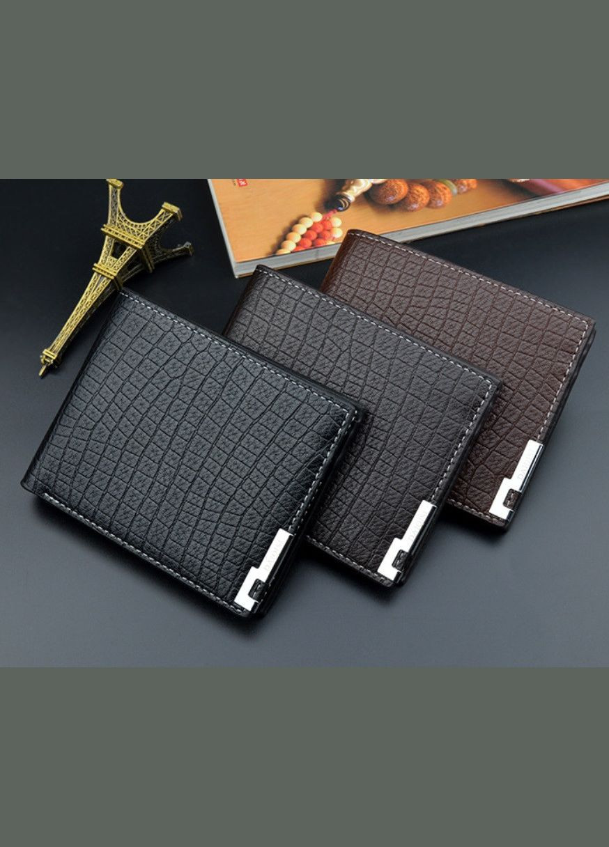 Класичний чоловічий гаманець у стилі рептилії крокодила, портмоне-шум рептилія No Brand (334730352)