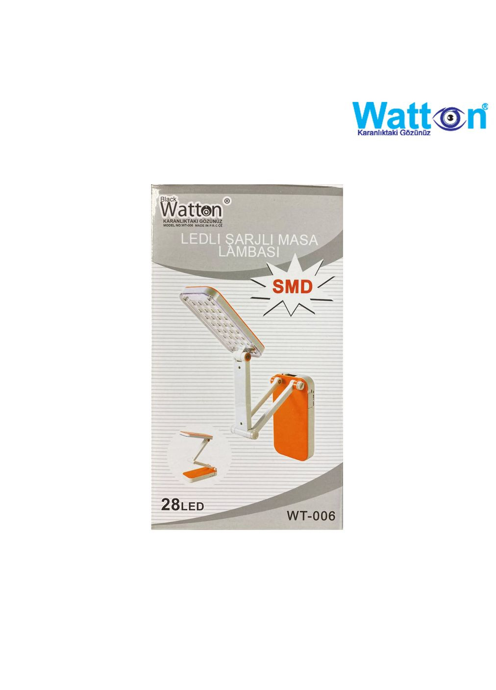 Настольная светодиодная аккумуляторная лампа на гибкой ножке WT-006 Зеленый и лампа на батарейках в подарок! Watton (317590647)