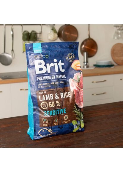 Сухой корм Dog Sensitive Lamb для собак с чувствительным пищеварением, с ягненком, 3 кг Brit Premium (322874974)