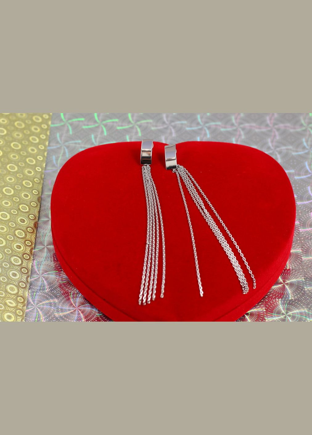 Серьги гвоздики весенние ручьи 12 см серебристые Xuping Jewelry (316433233)