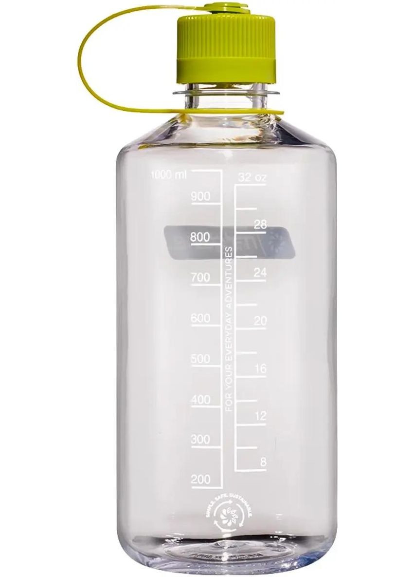 Бутылка Narrow Mouth Sustain Water Bottle 1L Clear w/Green Clos RZCOM18 Nalgene (316444806)