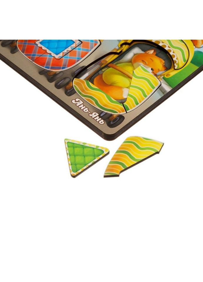 Деревянная настольная игра "Звери в колясках" Ubumblebees (ПСД176) PSD176 сортер-вкладыш No Brand (330607832)