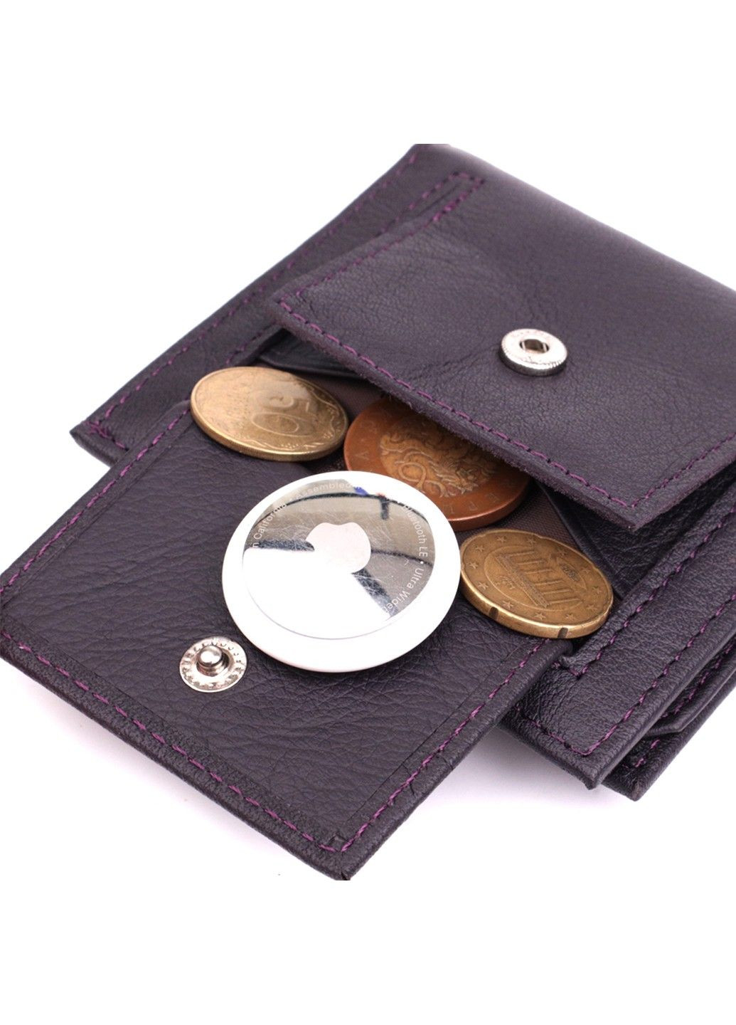 Компактный женский кошелек из натуральной кожи 22855 Коричневый st leather (315634431)