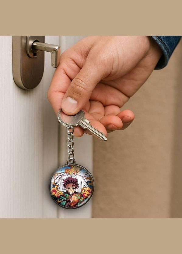 Набір підвіска (кулон) та брелок Аніме Клинок розсікає демонів #09 (подарунковий набір) No Brand (332633695)