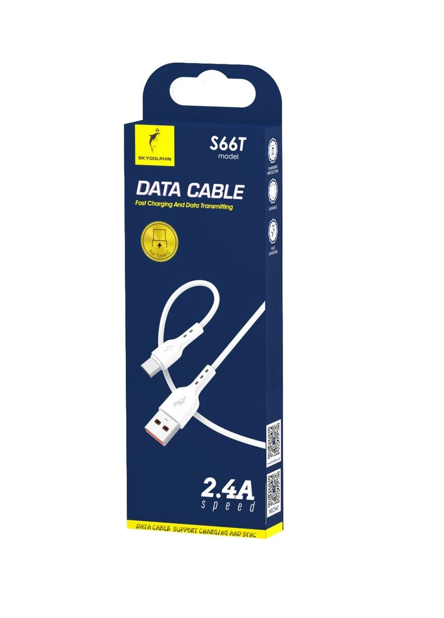 Кабель S66T USB - USB Type-C (M/M), 1 м, Белый (SDUSB-000649) SkyDolphin (394763162)