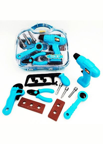 Детский игровой набор инструментов для мальчика 6601-1 в чемодане No Brand (313287224)