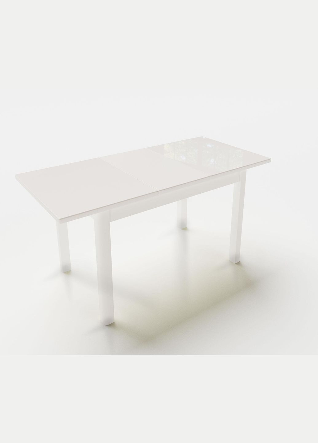 Стол обеденный раскладной Фишер Белый/Стекло белое (10000142) Fusion Furniture (341525556)