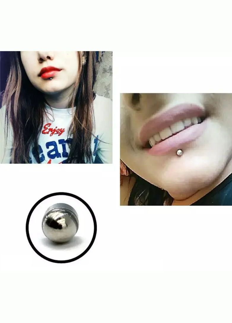 Магнітна пірсинг-обманка в губу пірсинг Фейк губа ніс вухо No Brand (339869720)