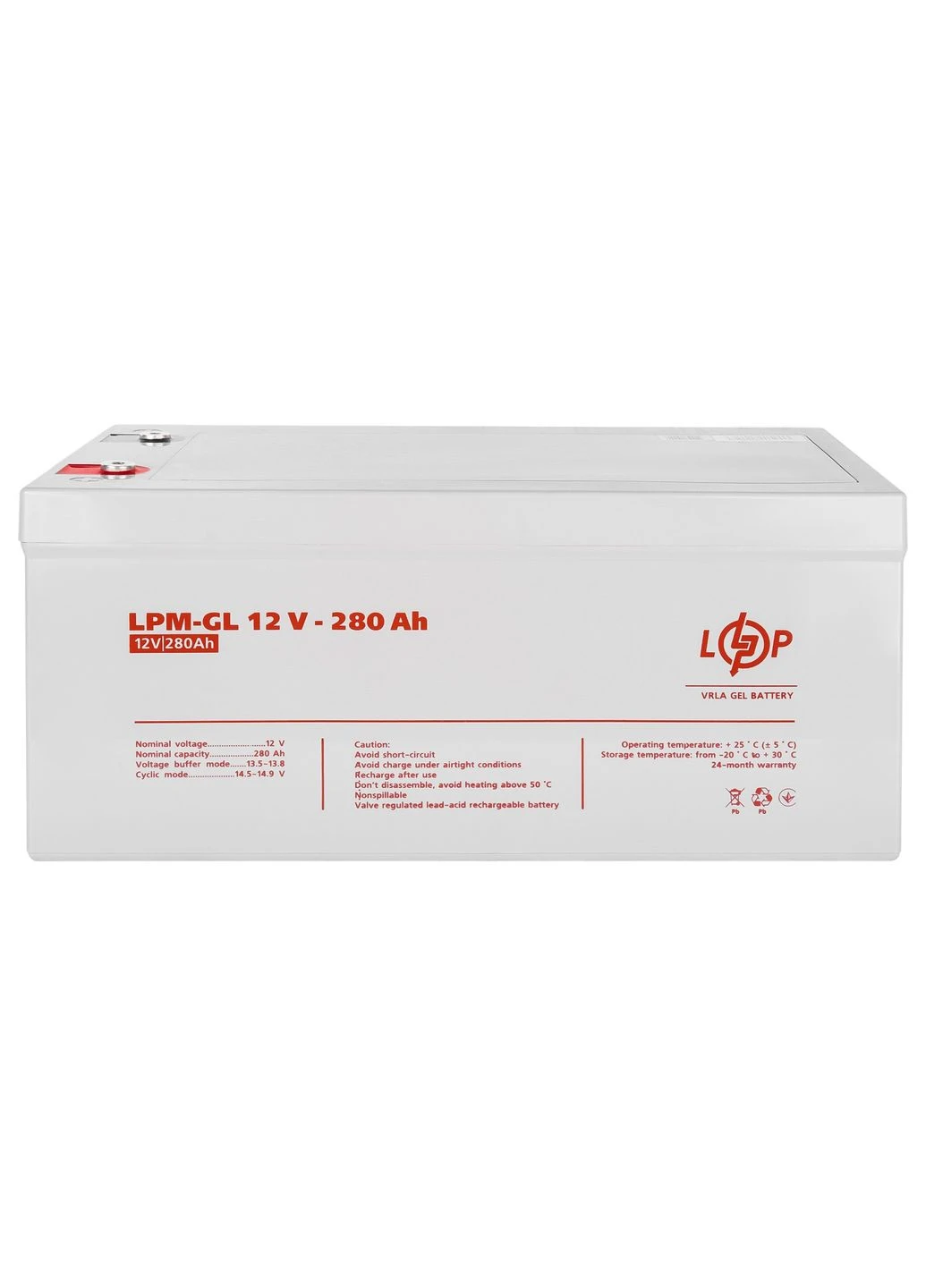 Акумуляторна батарея 12V 280AH (LPM-GL 12 - 280 AH) GEL LogicPower (315435720)