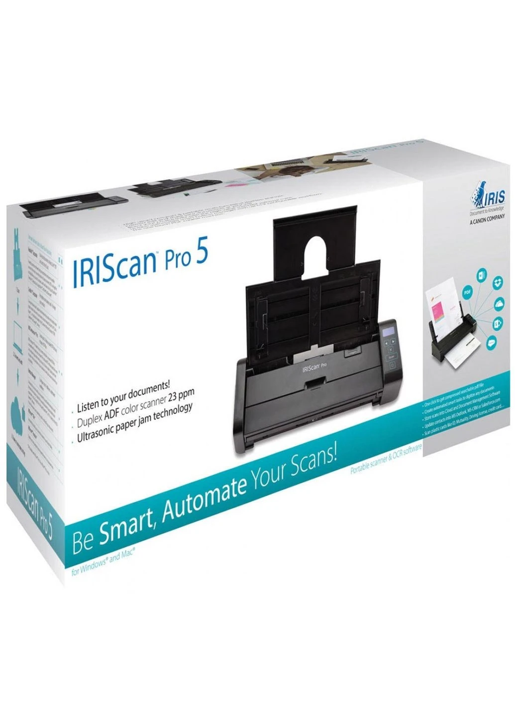 Сканер A4 IRIScan Pro 5 (600x600dpi USB ADF 23стр/мин протяжный черный) Canon (397245028)