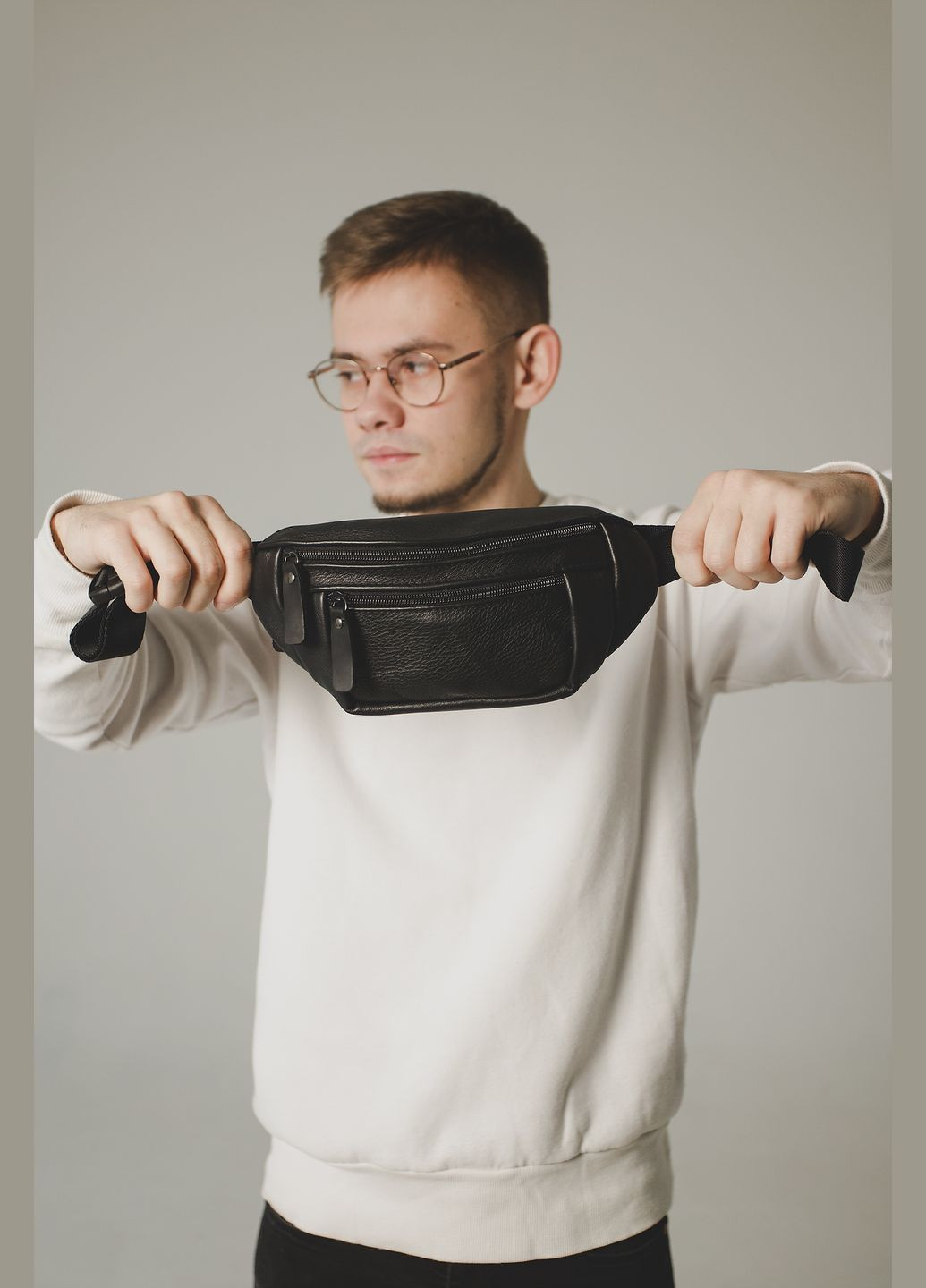 Сумка мужская бананка из натуральной кожи SKILL (298875786)