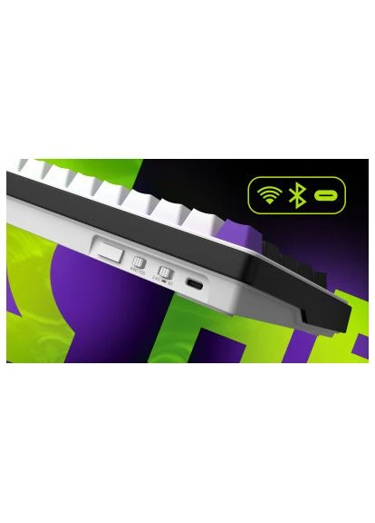 Клавиатура Hellyberry HK60 Mechanical Linear RGB Wireless/Bluetooth/USB UA White/Violet (HK60_wireless) Hator (396673540)