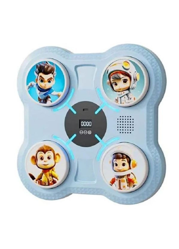 Інтерактивний тренажер-мішень для боксу з музикою та LED-підсвіткою блакитна (2104618926) No Brand (372639007)