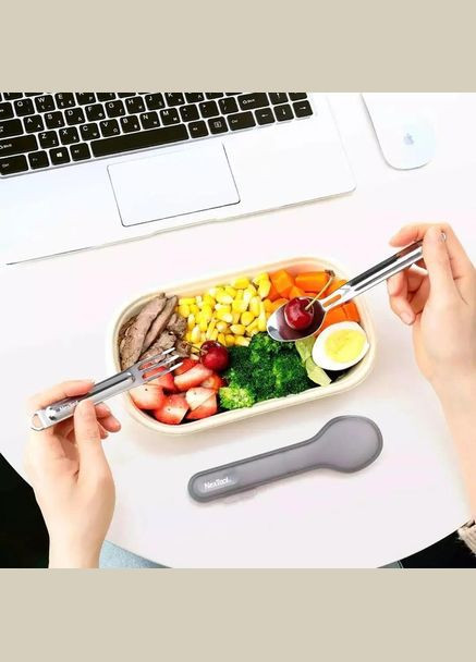 Набір туристичний, нержавіюча сталь ложка-вилка Nextool Xiaomi (306621173)