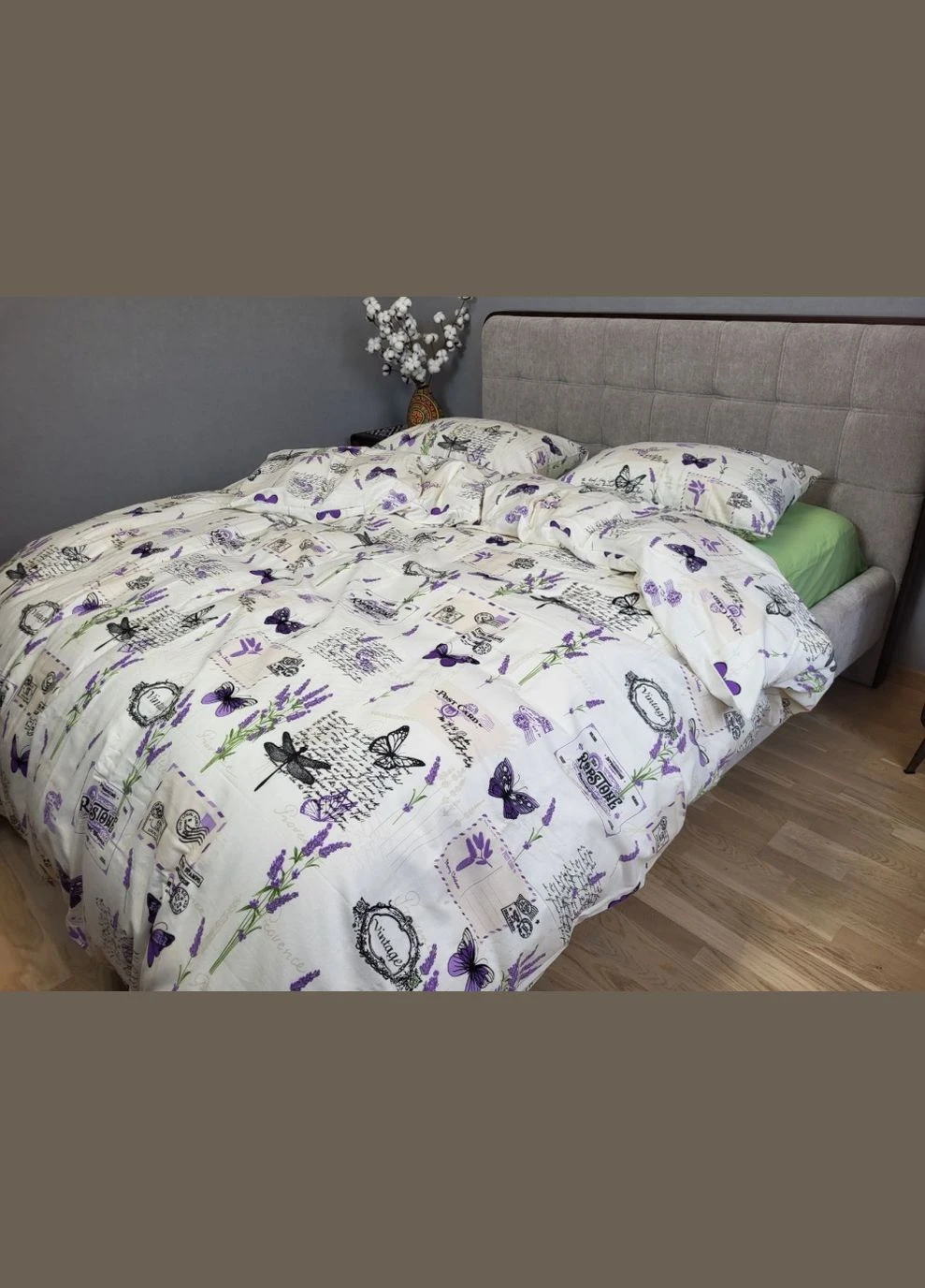 КПБ Комфорт-текстиль Фланель Листівка/салатовий 180x215 см 50x50 см ( КТ_pvu_6112_2_50x50 ) Комфорт-текстиль (305409085)
