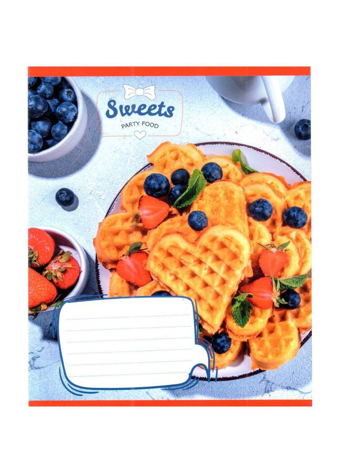 Зошит учнівський "Солодкі серця" 012 500325K 4 в клітинку, 12 аркушів (959050) Leader (372830526)