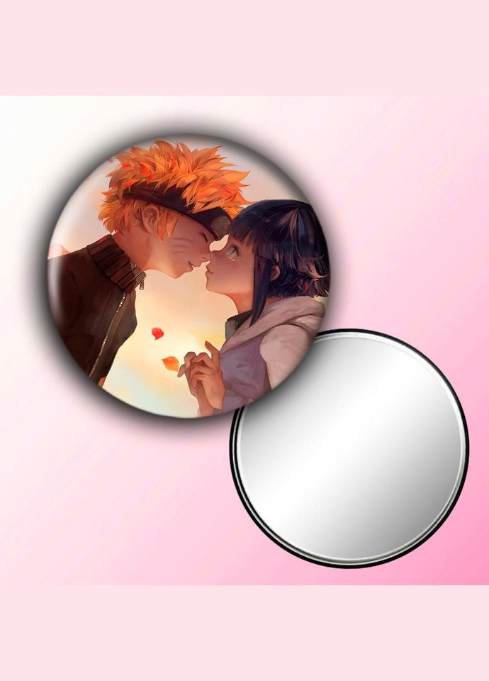 Зеркальце косметическое карманное Аниме Наруто #0011 с рисунком круглый 56 мм No Brand (309154294)